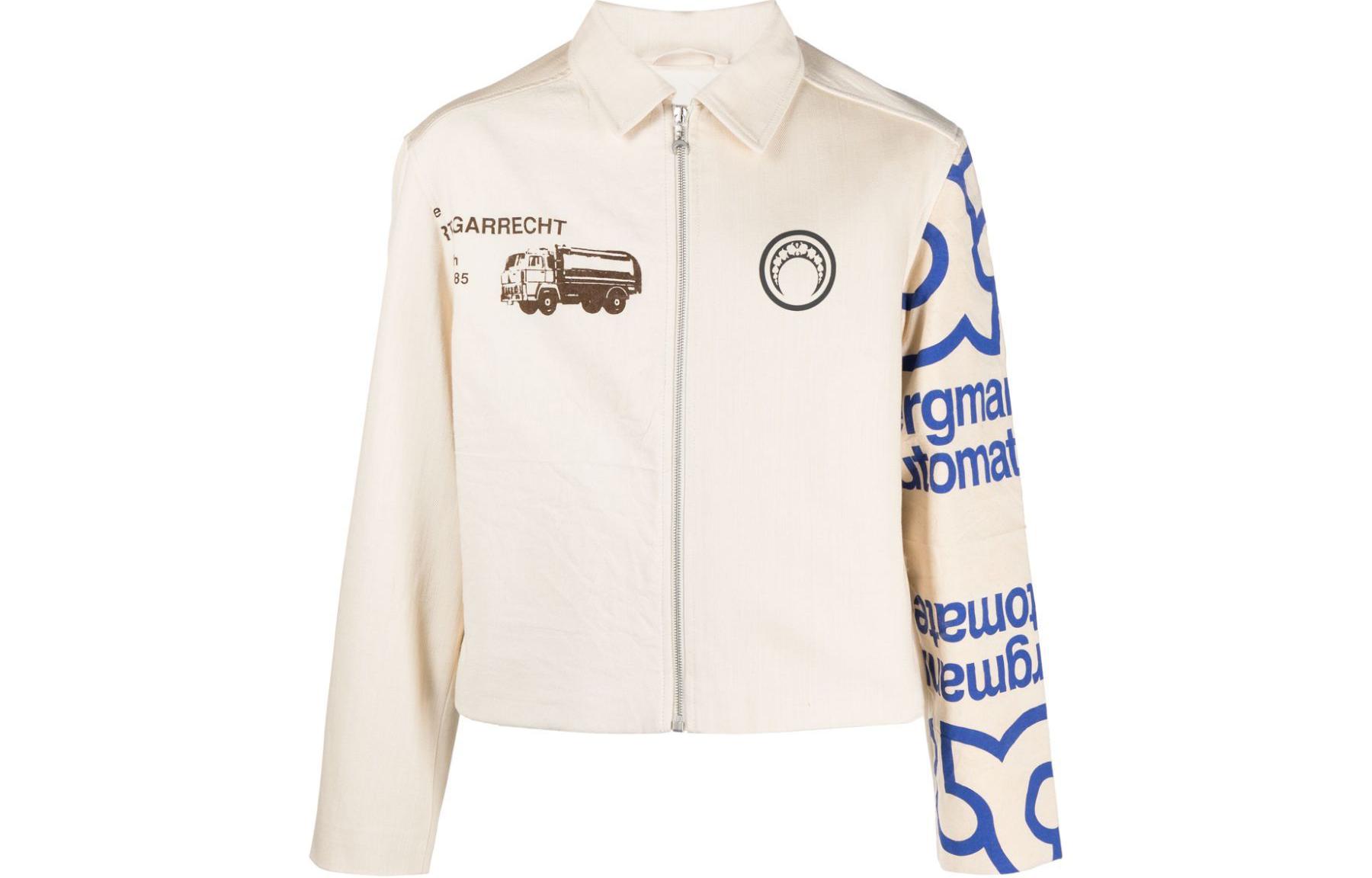 Marine Serre Patchwork Graphic Print Zip Jacket Multicolor UJA042WH50-COLOR