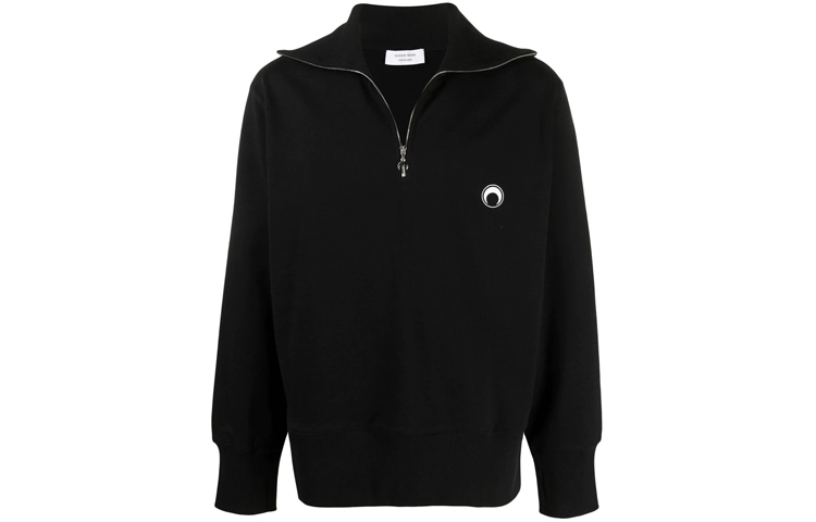 Marine Serre Patterned Half-Zip Jacket Black T134SS21MCO0021