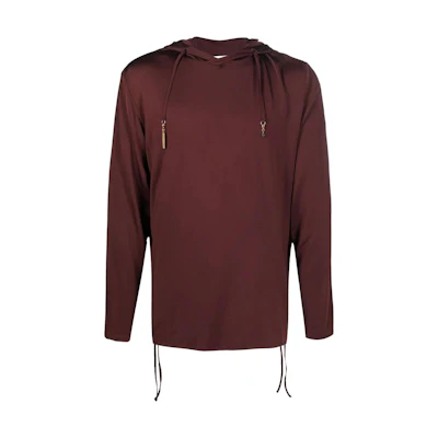 Marine Serre SS22 Embellished Black Long-Sleeve Hoodie for Men T18000