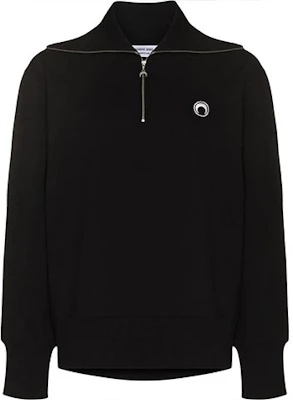 Marine Serre SS22 月相拉鍊套頭運動衫 黑色 T134SS22XBLACK Buy Marine Serre SS22 月相拉鍊套頭運動衫 黑色 T134SS22XBLACK