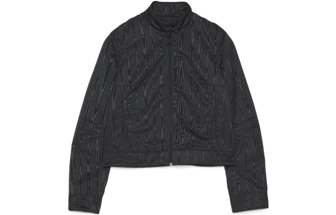 Marine Serre SS22 Unisex Black Solid Zip-Up Jacket J079SS22W00