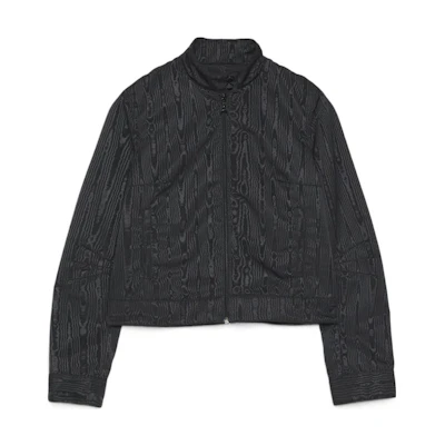 Marine Serre SS22 Woven Long Sleeve Jacket Black () J091SS22MU10