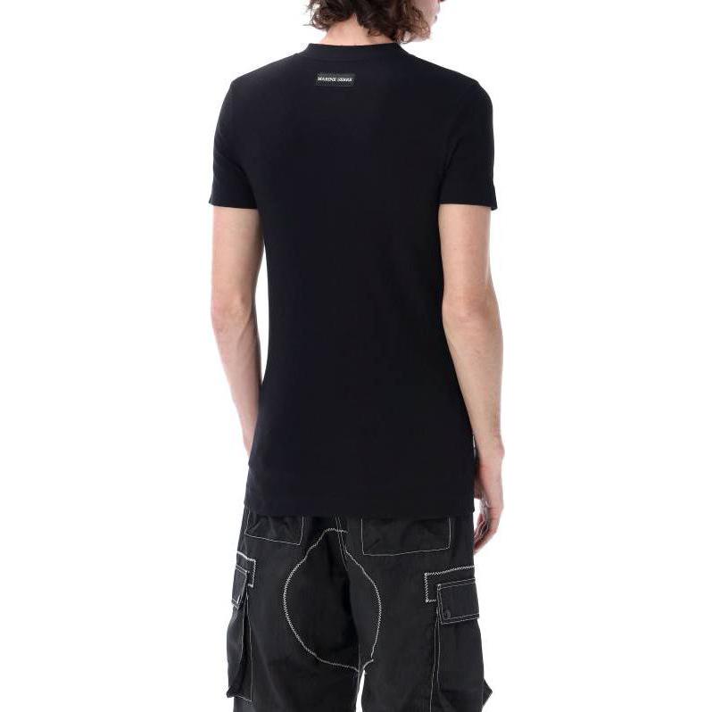 Shop Marine Serre SS23 黑色純色休閒POLO衫 T364SS23MCO002100