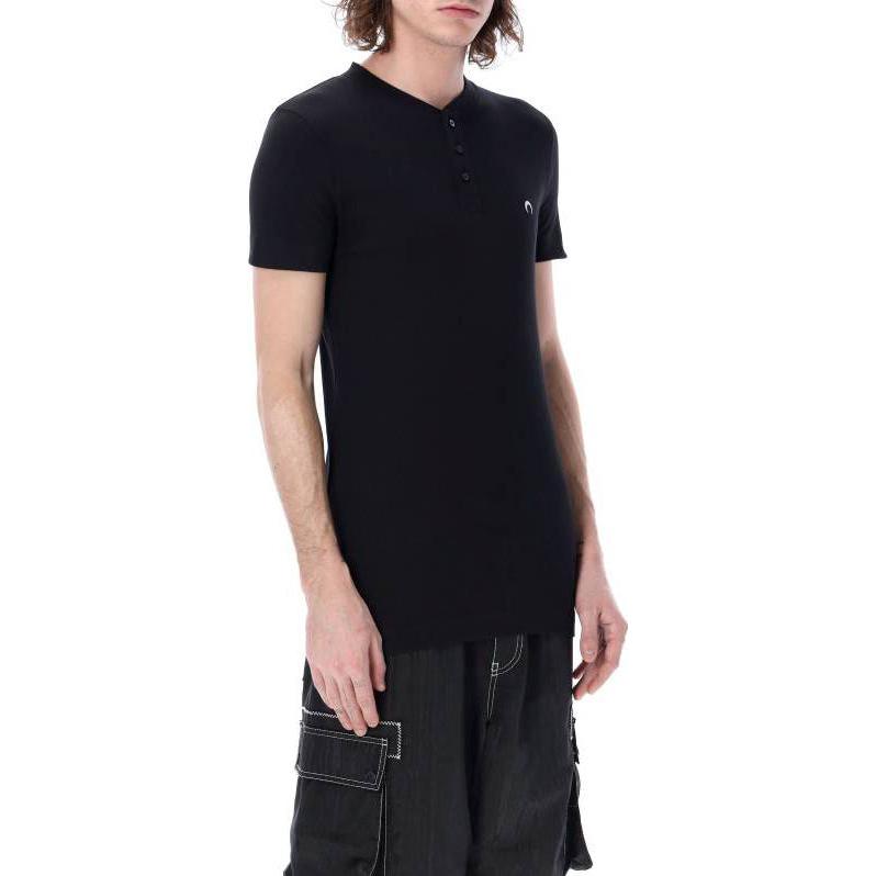 Purchase Marine Serre SS23 黑色純色休閒POLO衫 T364SS23MCO002100