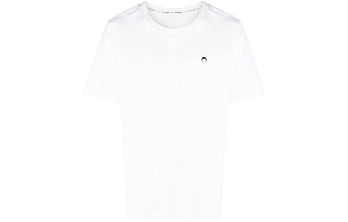 Marine Serre SS23  Oversized Crewneck Short Sleeve T-Shirt White T129SS23MJERCO002101