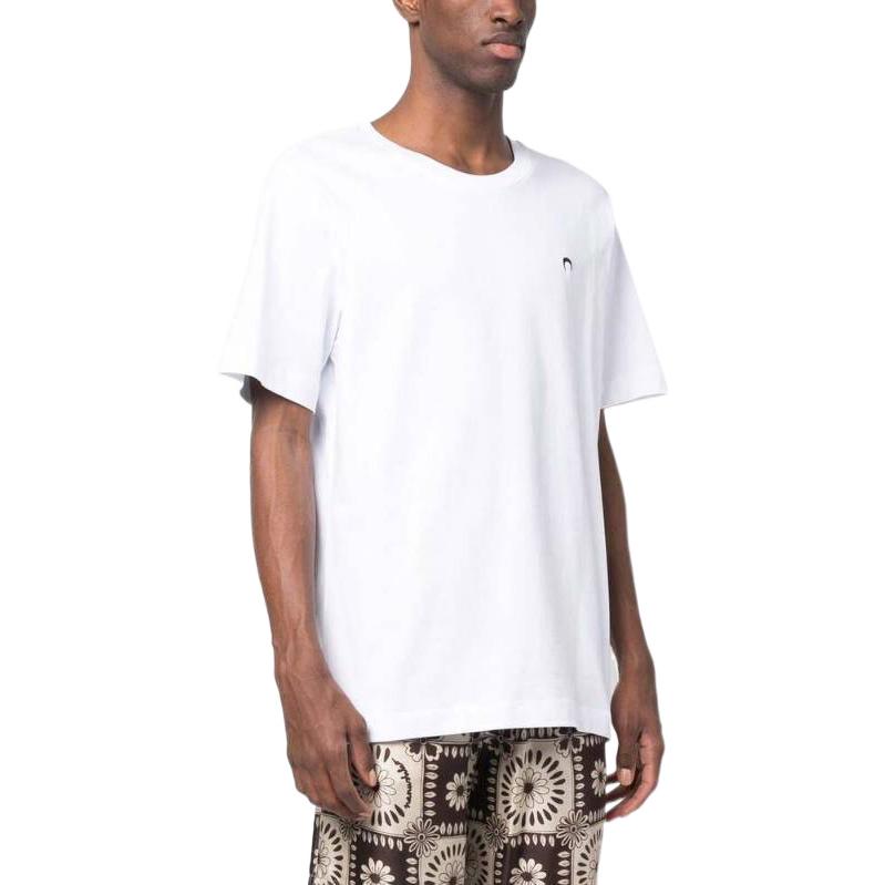 Purchase Marine Serre SS23 Kemeja-T Lengan Pendek Oversized Crewneck Putih T129SS23MJERCO002101