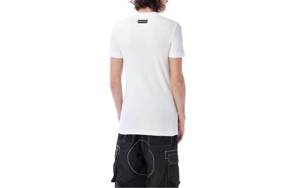 Lookbook Marine Serre SS23 純色休閒白色Polo衫 T364SS23MCO002101