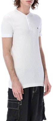 Marine Serre SS23 純色休閒白色Polo衫 T364SS23MCO002101 Purchase Marine Serre SS23 純色休閒白色Polo衫 T364SS23MCO002101