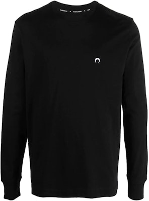 Marine Serre SS23 黑色長袖圓領套頭T恤 T281SS23MCO002100 Buy Marine Serre SS23 黑色長袖圓領套頭T恤 T281SS23MCO002100