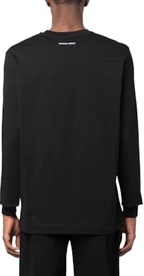 Marine Serre SS23 黑色長袖圓領套頭T恤 T281SS23MCO002100 Shop Marine Serre SS23 黑色長袖圓領套頭T恤 T281SS23MCO002100