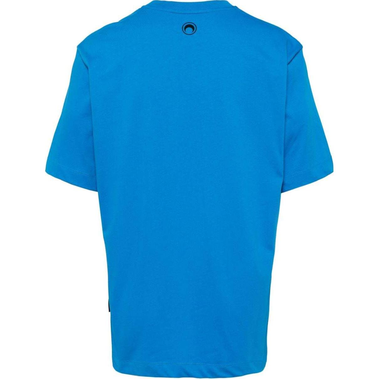 Lookbook Marine Serre SS24 字母印花藍色短袖圓領T恤 UTO099CJER0009-BLUE