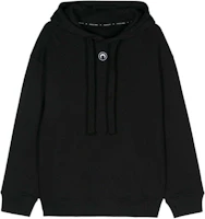 Marine Serre SS24 Pattern Embroidered Knit Hoodie Black Pullover MST015BK99-BLACK Marine Serre SS24 Pattern Embroidered Knit Hoodie Black Pullover MST015BK99-BLACK