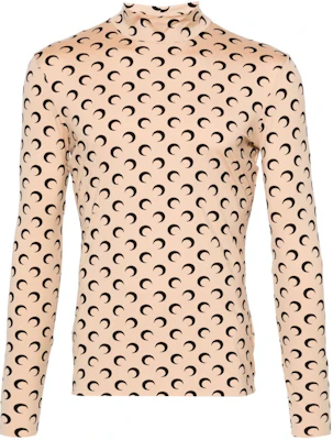 Marine Serre SS24 高領圖案印花米色長袖上衣 MTS002CJER0001TA10-BEIGE Buy Marine Serre SS24 高領圖案印花米色長袖上衣 MTS002CJER0001TA10-BEIGE