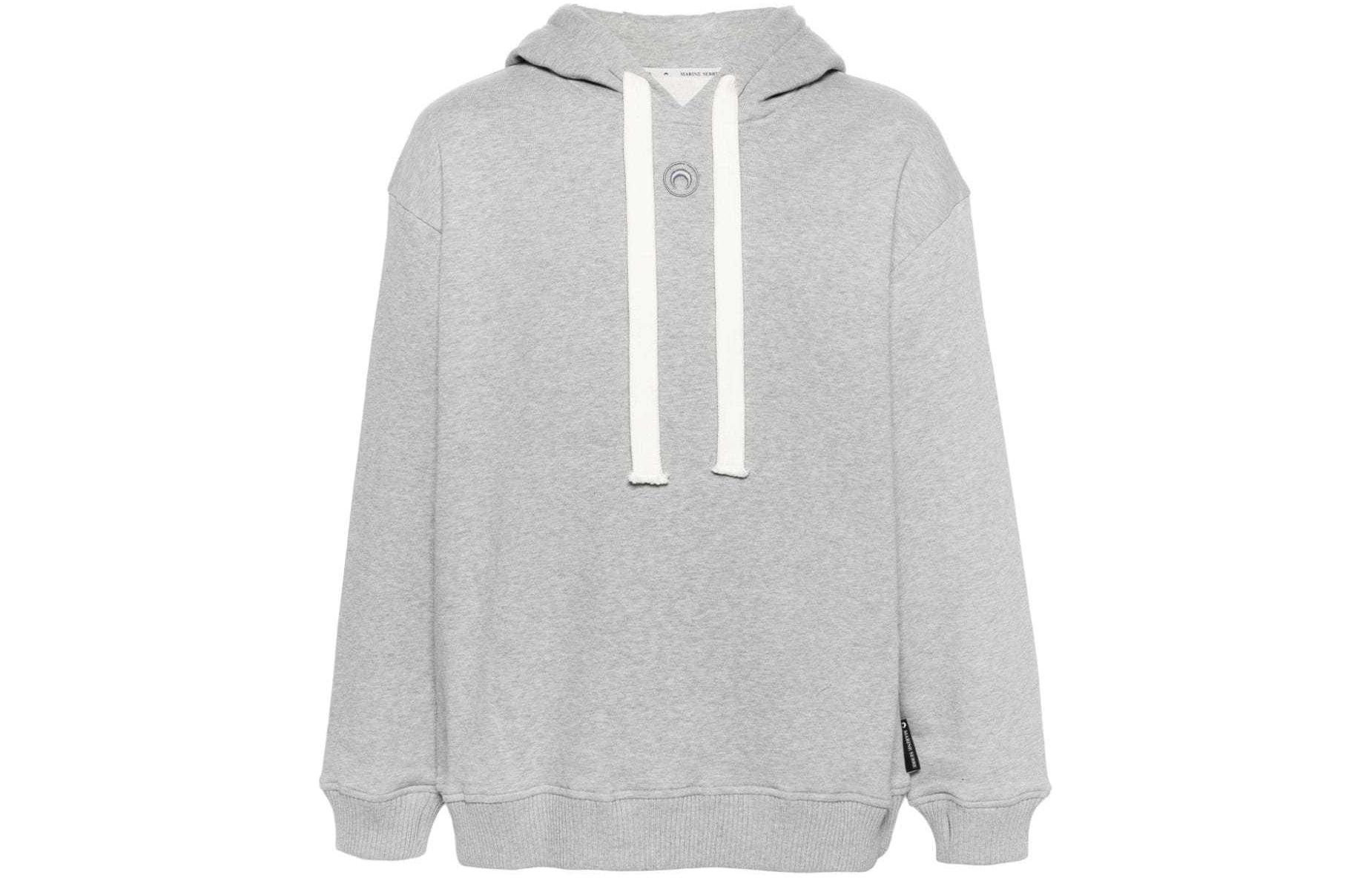Marine Serre SS24 Pattern Print Hoodie Grey Men UST015GR50-GREY