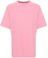 Marine Serre SS24 Pink Embroidered Pattern Knit Short Sleeve Crewneck Tee Men MTT077PK30-PINK Marine Serre SS24 Pink Embroidered Pattern Knit Short Sleeve Crewneck Tee Men MTT077PK30-PINK