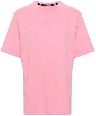 Marine Serre SS24 Pink Embroidered Pattern Knit Short Sleeve Crewneck Tee Men MTT077PK30-PINK Buy Marine Serre SS24 Pink Embroidered Pattern Knit Short Sleeve Crewneck Tee Men MTT077PK30-PINK