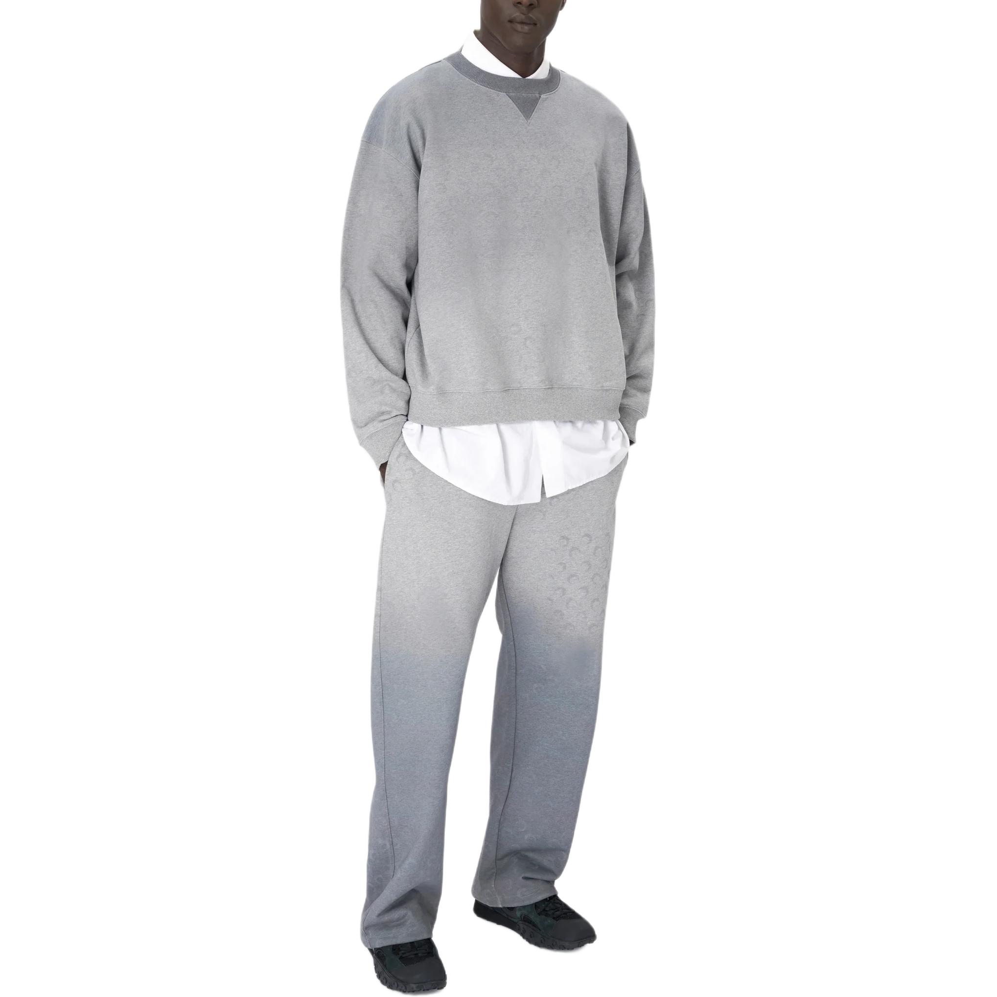 Lookbook Sudadera Unisex Marine Serre SS25 con Logo Integral y Cuello Redondo Holgado. UST022ACJER0073-GR50