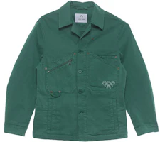 Marine Serre Unisex Solid Green Button-Up Collar Jacket J106SS23X-31 Marine Serre Unisex Solid Green Button-Up Collar Jacket J106SS23X-31