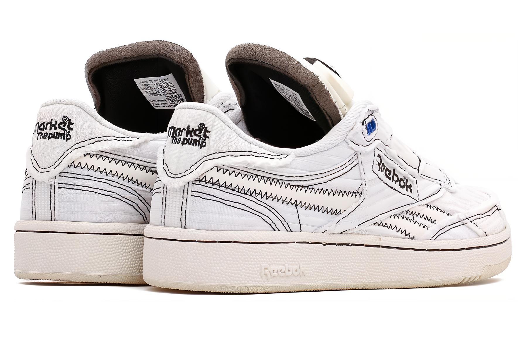 Shop Market x Reebok Club C 85 Pump ''Chalk Nero'' 100069832