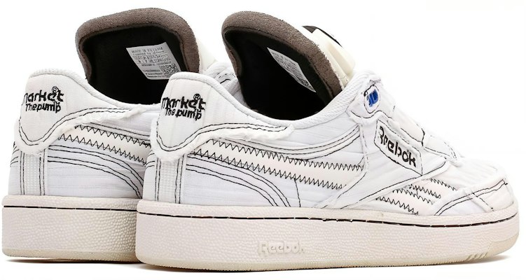 Market x Reebok Club C 85 Pump ''Chalk Nero'' 100069832 Shop Market x Reebok Club C 85 Pump ''Chalk Nero'' 100069832