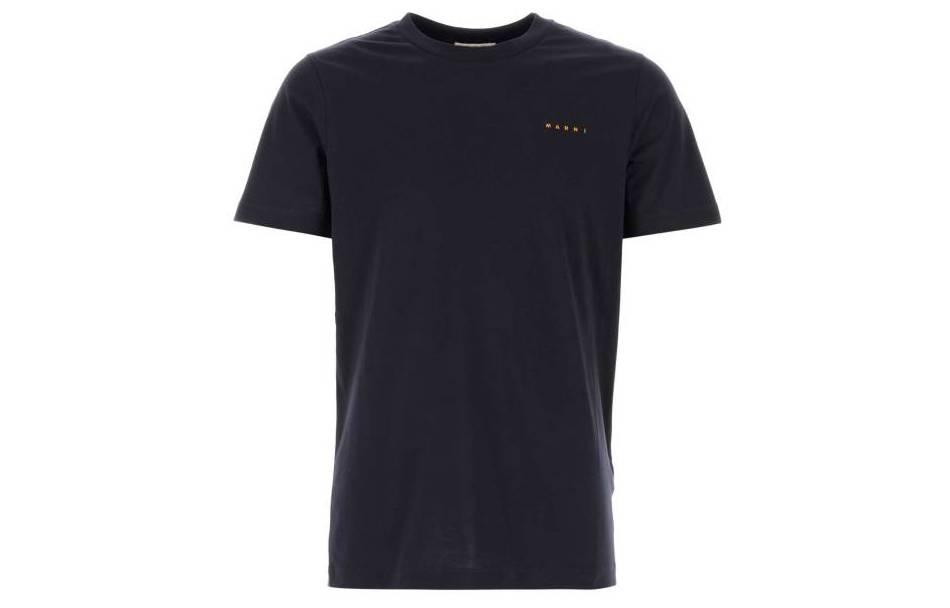 Lookbook MARNI 黑色字母印花短袖T恤 HUMU0198X1-UTCZ57-00B99