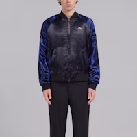 Lookbook MARNI Jaket Hitam Zip-Up dengan Poket Patchwork JUMU0154QSTV79200N99