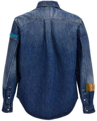 MARNI Blue Long Sleeve Jacket with Floral Embroidery and Colorblock Design CUJU0015L4USCW23SDB50 Lookbook MARNI Blue Long Sleeve Jacket with Floral Embroidery and Colorblock Design CUJU0015L4USCW23SDB50