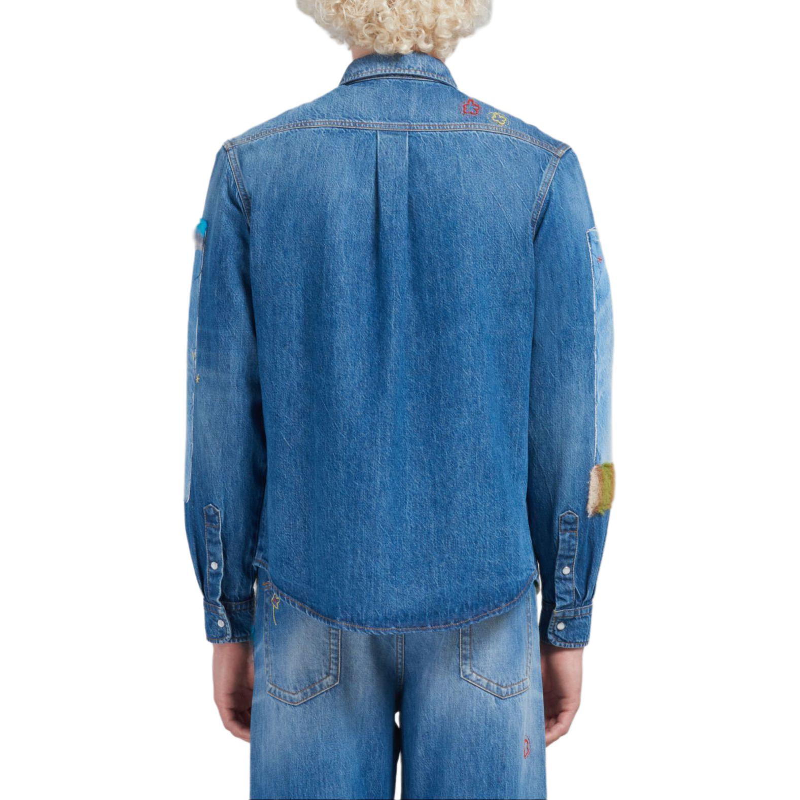 Purchase MARNI 藍色長袖外套，花卉刺繡搭配拼色設計 CUJU0015L4USCW23SDB50