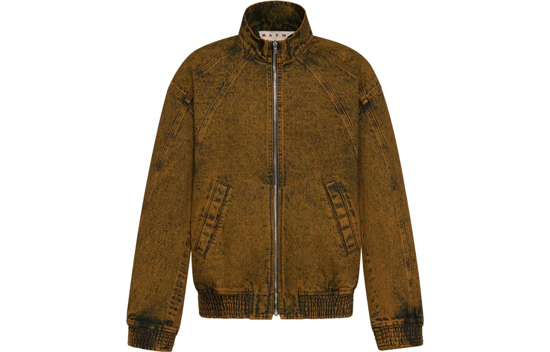 MARNI  Brown Stand Collar Pocket Jacket JUJU0038A0-USCV35-MMY56