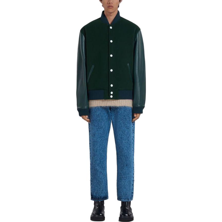 Lookbook MARNI 綠色刺繡logo立領長袖外套 JUMU0138LS-UTW994-00V89