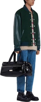 MARNI Green Embroidered Logo Stand Collar Long Sleeve Jacket JUMU0138LS-UTW994-00V89 Purchase MARNI Green Embroidered Logo Stand Collar Long Sleeve Jacket JUMU0138LS-UTW994-00V89