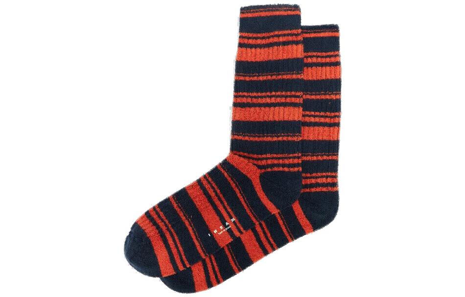 Marni  High-Top Striped Socks Deep Blue & Orange SKZC0082Q0UFC1H9RGR26 [Note]