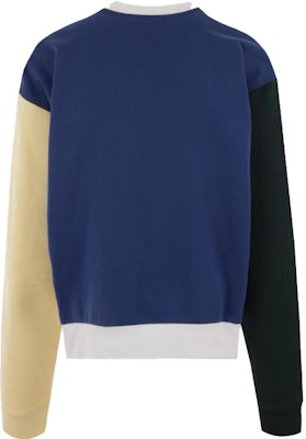 MARNI Logo Print Colorblock Long-Sleeve Sweatshirt Blue. FUMU0074QP-USCV48-PLX99 Lookbook MARNI Logo Print Colorblock Long-Sleeve Sweatshirt Blue. FUMU0074QP-USCV48-PLX99