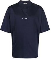 MARNI Logo Print Crewneck Short Sleeve T-Shirt. HUMU0223P1-USCS87-LOB99 MARNI Logo Print Crewneck Short Sleeve T-Shirt. HUMU0223P1-USCS87-LOB99
