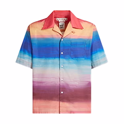 MARNI Multi-color Block Short Sleeve Casual Shirt. CUMU0213A0-UTC256-DSX99