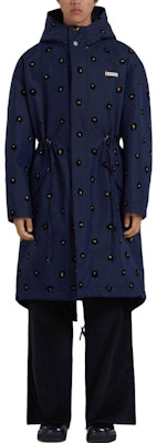 MARNI Navy Blue Floral Print Long Sleeve Hooded Coat SUMU0005U0-UTC286-DFB94 Lookbook MARNI Navy Blue Floral Print Long Sleeve Hooded Coat SUMU0005U0-UTC286-DFB94