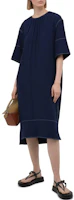Purchase MARNI 深藍色寬鬆不對稱中長T恤洋裝 ABMA0441A0TV28500B65