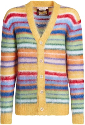 MARNI Striped V-Neck Button Cardigan Sweater Multicolor Long Sleeve CDMG0051Q0-UFU107-V2X99 Buy MARNI Striped V-Neck Button Cardigan Sweater Multicolor Long Sleeve CDMG0051Q0-UFU107-V2X99