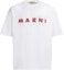 Buy MARNI White Crewneck Logo Print Short Sleeve T-Shirt. HUMU0223PVUSCW95-WHITE