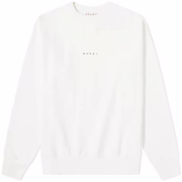 MARNI White Crewneck Long Sleeve Sweatshirt with Logo. FUMU0074P9-USCU87-L1W02 MARNI White Crewneck Long Sleeve Sweatshirt with Logo. FUMU0074P9-USCU87-L1W02