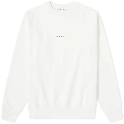 MARNI White Crewneck Long Sleeve Sweatshirt with Logo. FUMU0074P9-USCU87-L1W02 Buy MARNI White Crewneck Long Sleeve Sweatshirt with Logo. FUMU0074P9-USCU87-L1W02