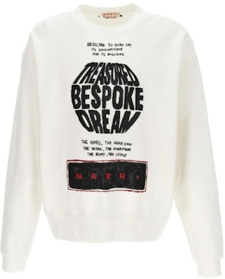 MARNI White Crewneck Sweatshirt with Letter Pattern Long Sleeve. FUMU0074PC-USCV85-BEW03 Order MARNI White Crewneck Sweatshirt with Letter Pattern Long Sleeve. FUMU0074PC-USCV85-BEW03