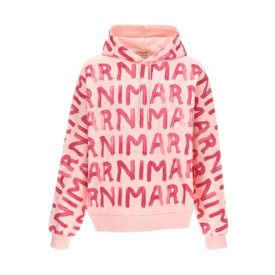 MARNI Animal Print Logo Hoodie Unisex Green FUMU0093YX-USCS24-CCV17