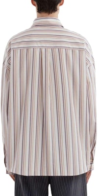 MARNI Blue Embroidered Striped Patchwork Long Sleeve Shirt CUMU0278QSUTC393-BLUE Shop MARNI Blue Embroidered Striped Patchwork Long Sleeve Shirt CUMU0278QSUTC393-BLUE