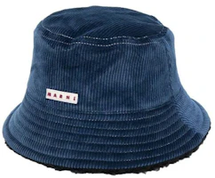 Order MARNI 藍色簡約Logo時尚男款漁夫帽。 CLZC0088QXTCZ3900B64
