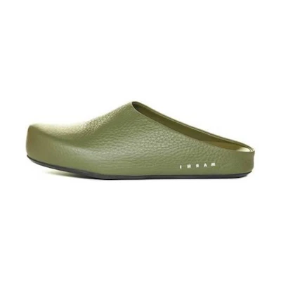 Marni Calfskin Slip-On 'Fashion Sandal Green'