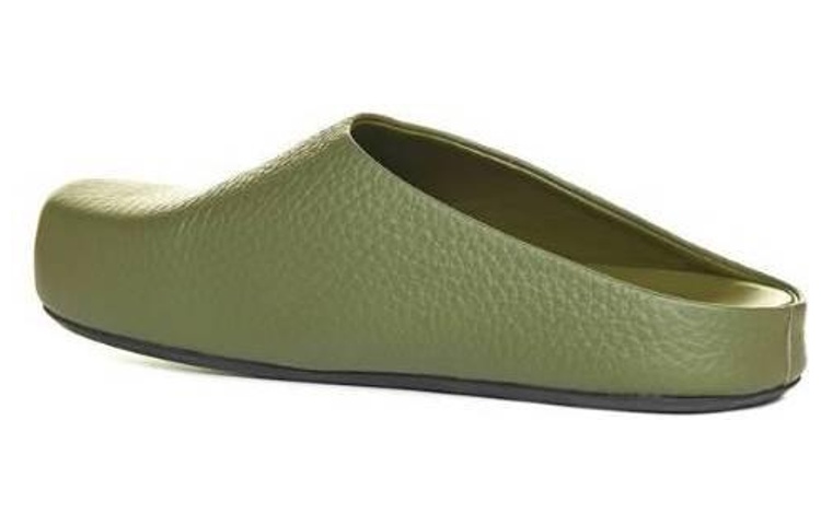 Shop Marni Calfskin Slip-On 'Sandal Fashion Hijau' SBMR001400P455400V69