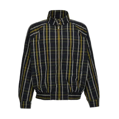 MARNI Checkered All-Over Print Zip Sweatshirt Long Sleeve Yellow () CDMG0117Q0U-FV111-CHY56