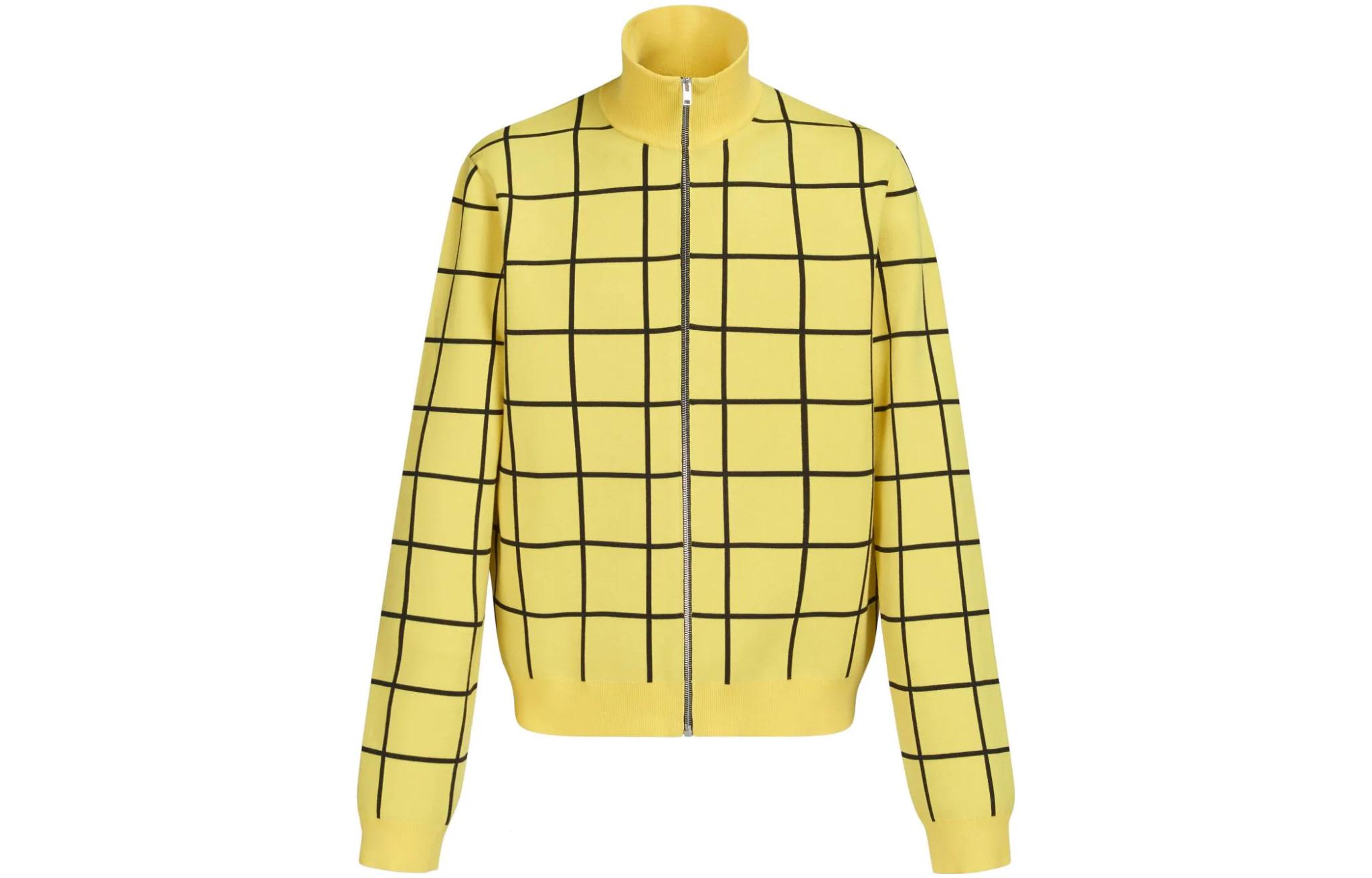 Marni Checkered Knit Jacket Long Sleeve Blue Purple CDMG0068Q0UFN229-CHB55