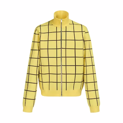 Marni Checkered Knit Jacket Long Sleeve Blue Purple CDMG0068Q0UFN229-CHB55